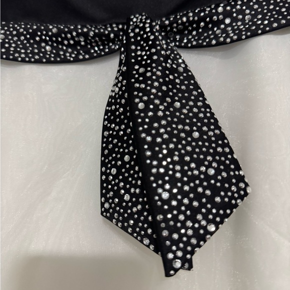 Bari Jay Black and White Strapless Gown - Picture 5 of 11